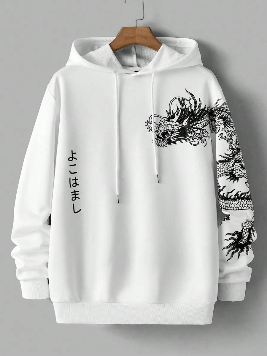 Dragon Hoodie - White